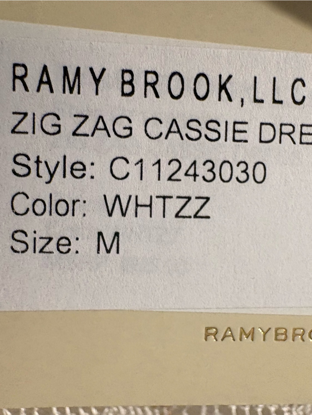 Ramy Brook Cassie Zig Zag Fringe Cover Up Dress White Gold Metallic Size M NWT - Picture 7 of 10